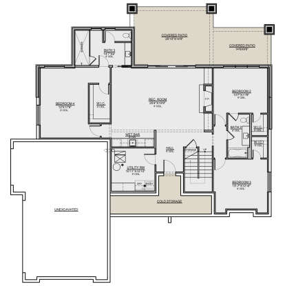 Basement for House Plan #7306-00043