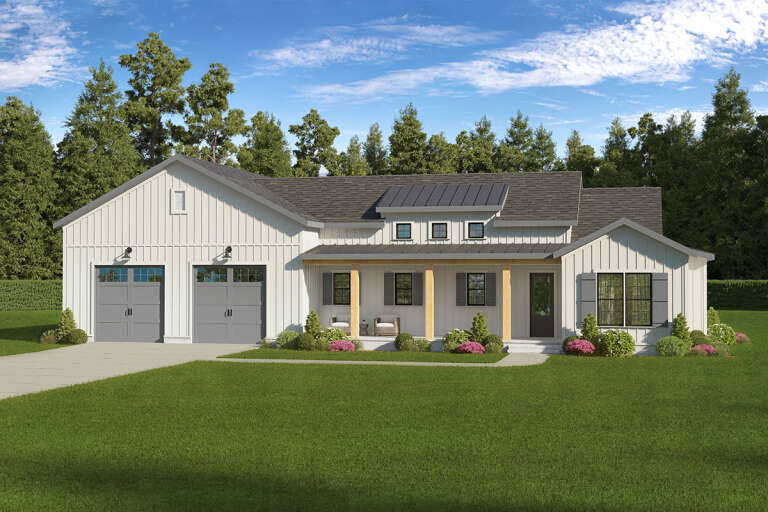 House Plan House Plan #33556 Angled Front Elevation