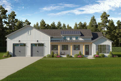 Barn House Plan #009-00450 Elevation Photo