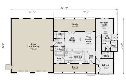 Main Floor for House Plan #009-00450