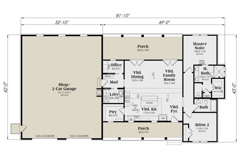 House Plan House Plan #33556 Drawing 1