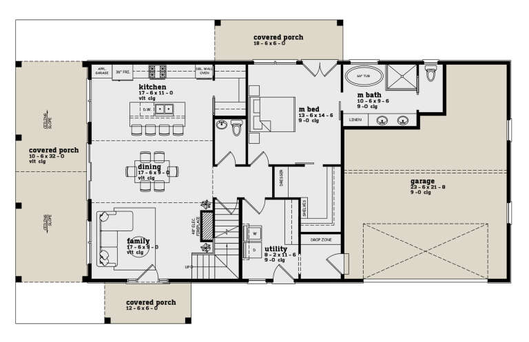 House Plan House Plan #33558 Drawing 1