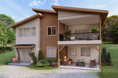 Contemporary House Plan #035-01154 Elevation Photo
