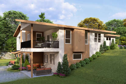 Contemporary House Plan #035-01154 Elevation Photo