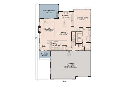 Main Floor  for House Plan #035-01154