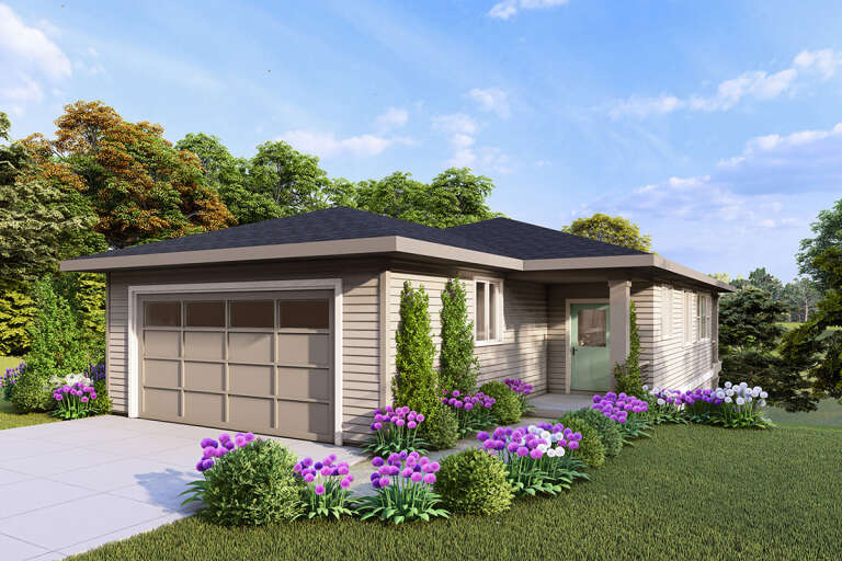 House Plan House Plan #33560 Angled Front Elevation