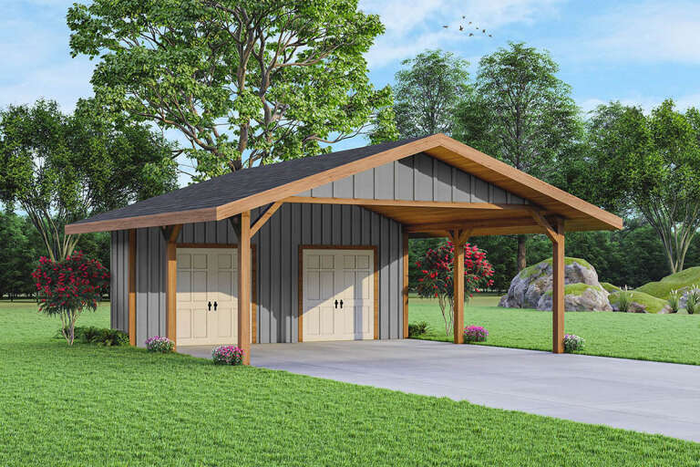 House Plan House Plan #33562 Angled Front Elevation