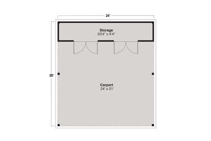 Garage Floor for House Plan #035-01157