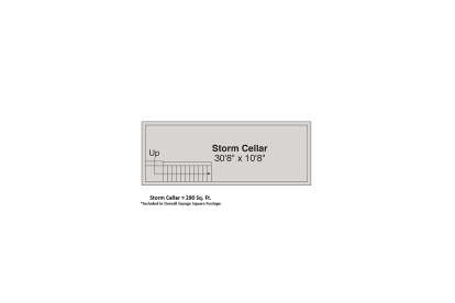 Storm Cellar Under Garage for House Plan #035-01158