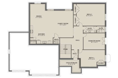 Basement for House Plan #2802-00408