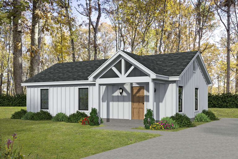 House Plan House Plan #33567 Angled Front Elevation