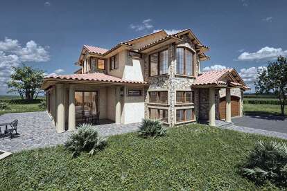 Mediterranean House Plan #5984-00031 Elevation Photo