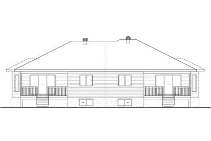 Modern House Plan #6146-00658 Elevation Photo