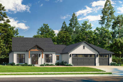 Modern Farmhouse House Plan #041-00395 Elevation Photo