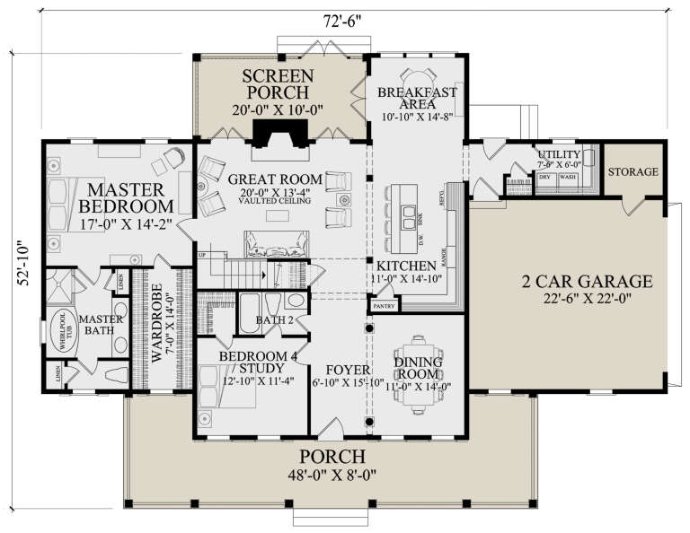 House Plan House Plan #33578 Drawing 1
