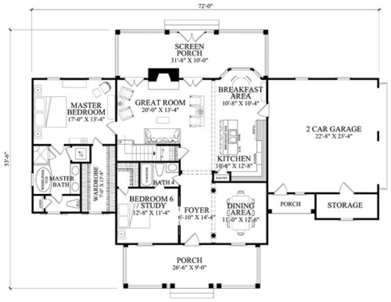 House Plan House Plan #33579 Drawing 1