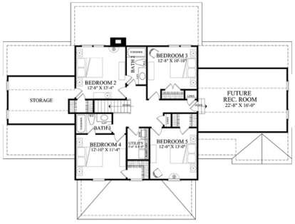 Second Floor for House Plan #7922-00257