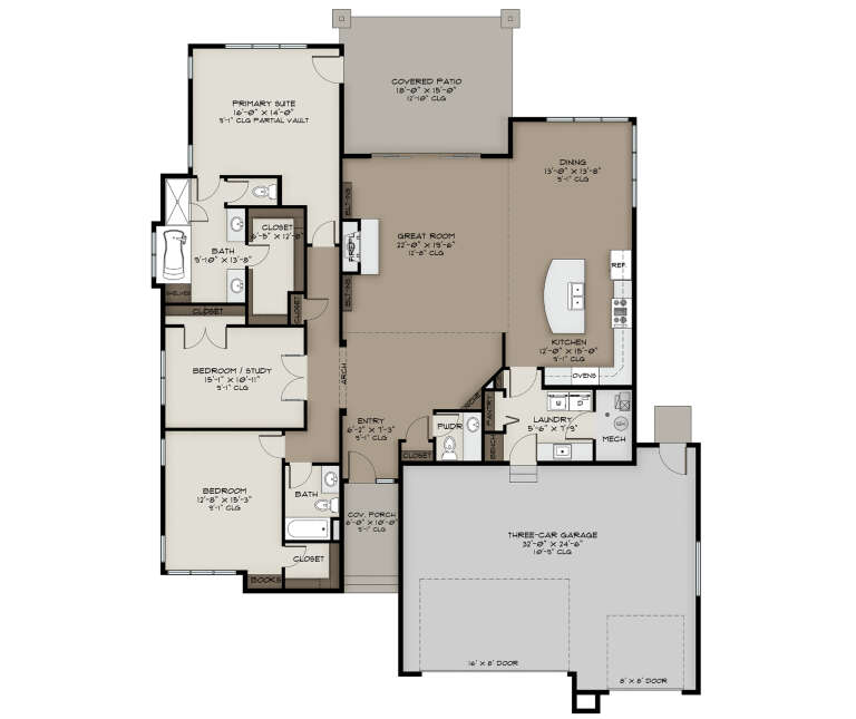 House Plan House Plan #33580 Drawing 1
