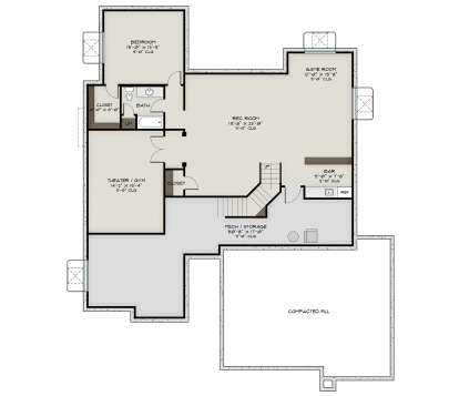 Basement for House Plan #5387-00008