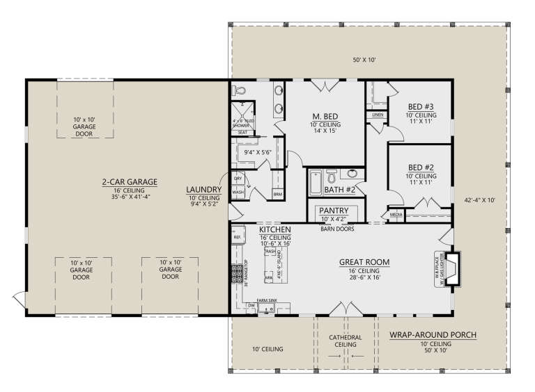 House Plan House Plan #33582 Drawing 1