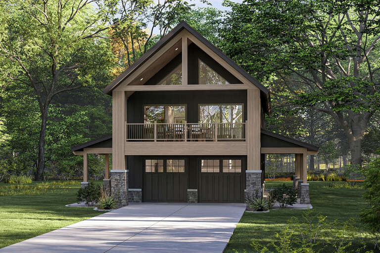 House Plan House Plan #33583 Angled Front Elevation