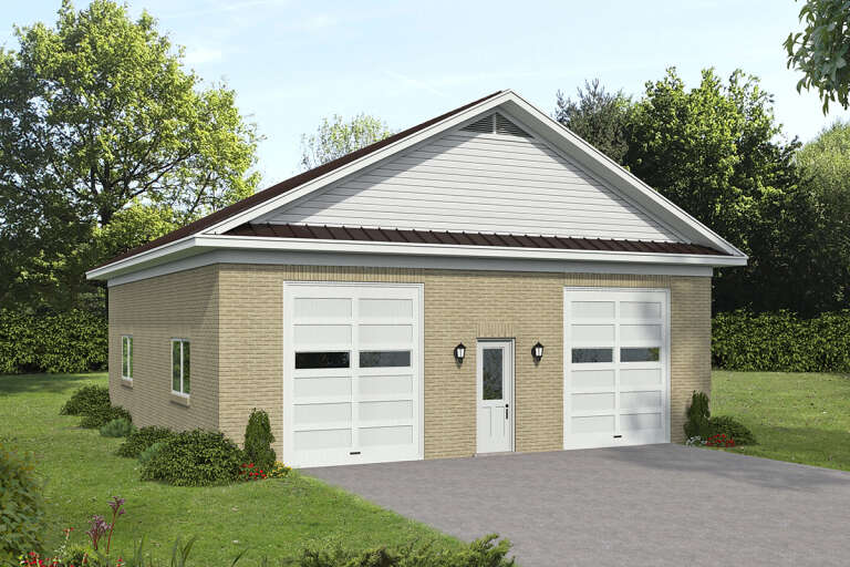 House Plan House Plan #33585 Angled Front Elevation