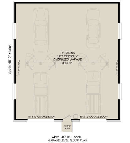Garage Floor for House Plan #940-01320