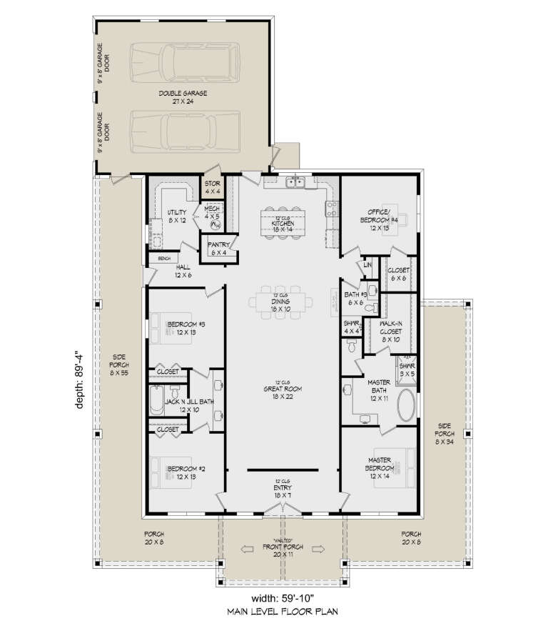 House Plan House Plan #33586 Drawing 1