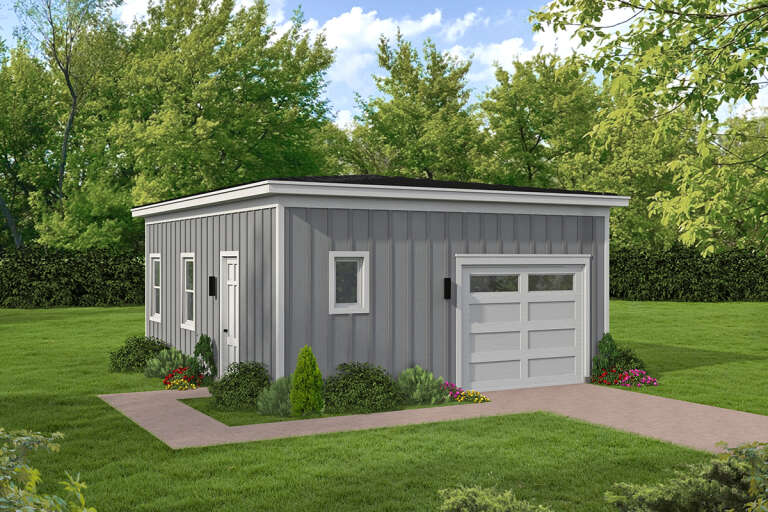 House Plan House Plan #33588 Angled Front Elevation