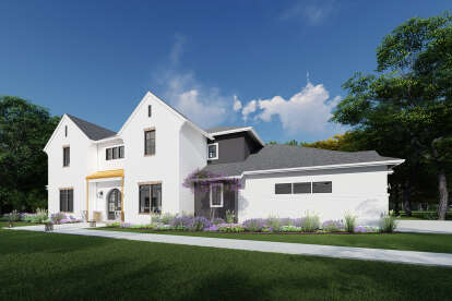 Modern Transitional House Plan #425-00062 Elevation Photo
