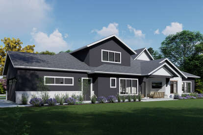 Modern Transitional House Plan #425-00062 Elevation Photo