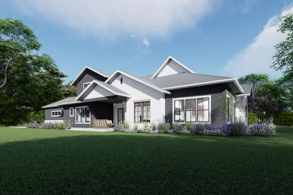 Modern Transitional House Plan #425-00062 Elevation Photo