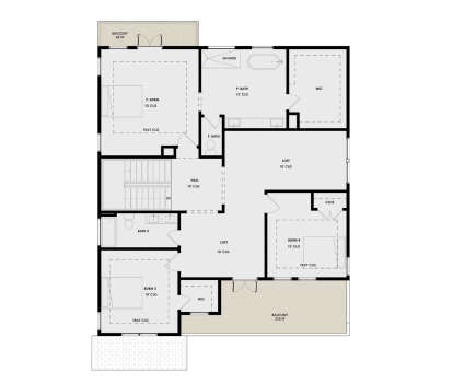 Second Floor for House Plan #9185-00029