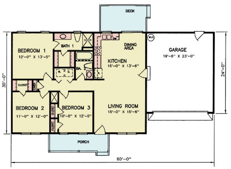 House Plan House Plan #33597 Drawing 1