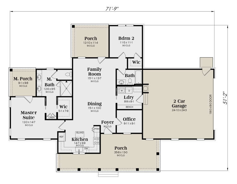 House Plan House Plan #33598 Drawing 1