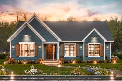 Traditional House Plan #699-00413 Elevation Photo