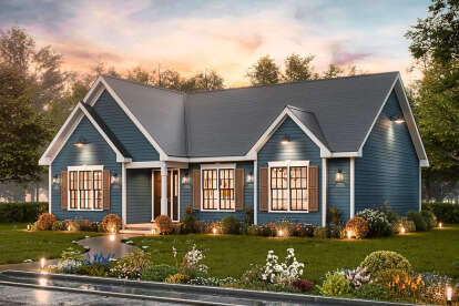 Traditional House Plan #699-00413 Elevation Photo