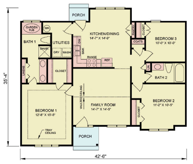 House Plan House Plan #33600 Drawing 1