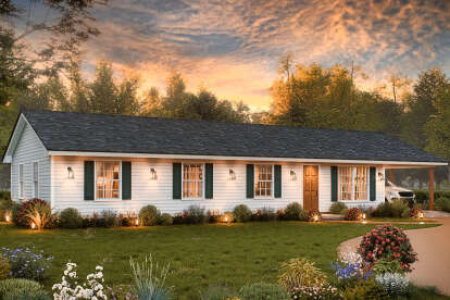 Ranch House Plan #699-00417 Elevation Photo