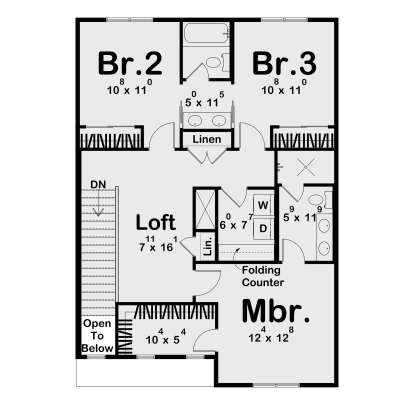 Second Floor for House Plan #963-01160