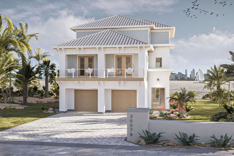 House Plan House Plan #33607 Angled Front Elevation
