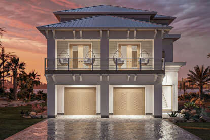 Coastal House Plan #963-01161 Elevation Photo