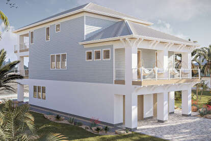 Coastal House Plan #963-01161 Elevation Photo