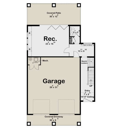 First Floor for House Plan #963-01161