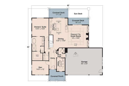 Main Floor for House Plan #035-01159
