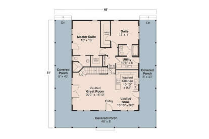 Main Floor for House Plan #035-01160