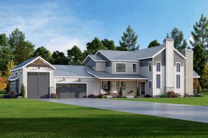Barn House Plan #009-00452 Elevation Photo