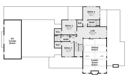 Second Floor for House Plan #009-00452