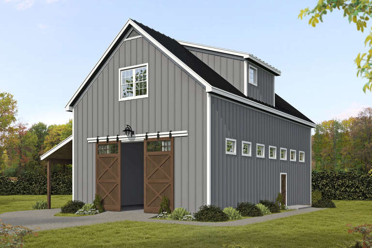 House Plan House Plan #33615 Angled Front Elevation