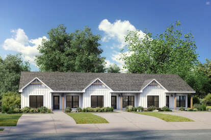 Modern Farmhouse House Plan #041-00396 Elevation Photo